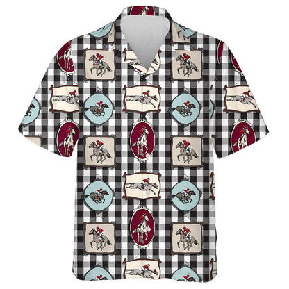 The Running Beautiful Horse And Rider Portrait Hawaiian Shirt, Hawaiian Shirt Gift, Christmas Gift