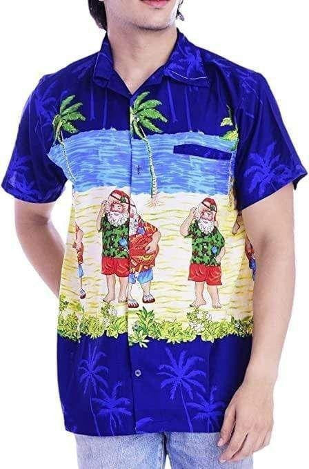 Hawaiian Shirt Christmas Santa Claus Beach Party Themed, Hawaiian Shirt Gift, Christmas Gift