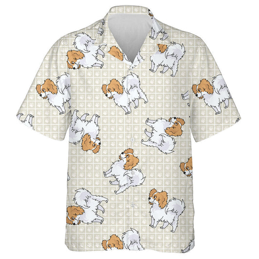 Léine Haváís Madra Póir Papillon Gleoite Tarraingthe agus Madraí, Bronntanas Léine Haváíais, Bronntanas Nollag