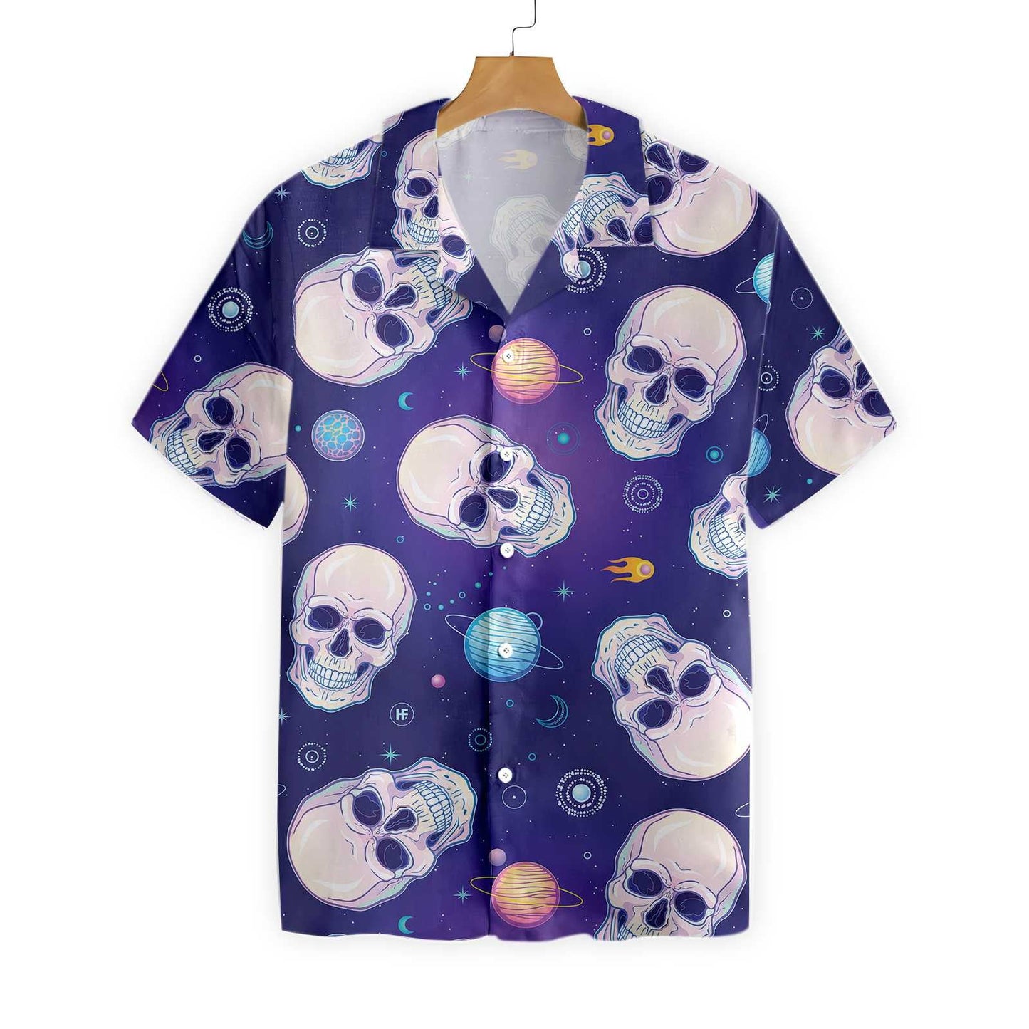 Excellent Skull Planets Outta Space Hawaiian Shirt,Hawaiian Shirt Gift, Christmas Gift