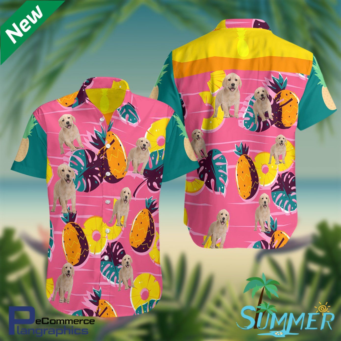 Léine Aloha Haváís Samhraidh Labrodor Léine Aloha Haváís Shorts Shorts Beach Shorts, Bronntanais Léine Haváíais, Bronntanas Nollag