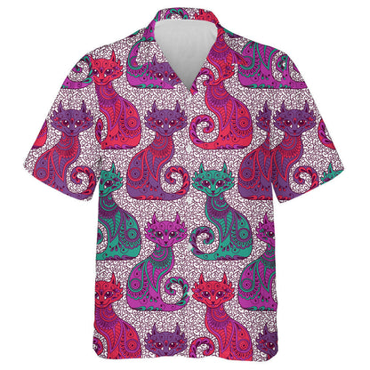 Beautiful Cats In The Ethnic Style Hawaiian Shirt, Hawaiian For Gift
