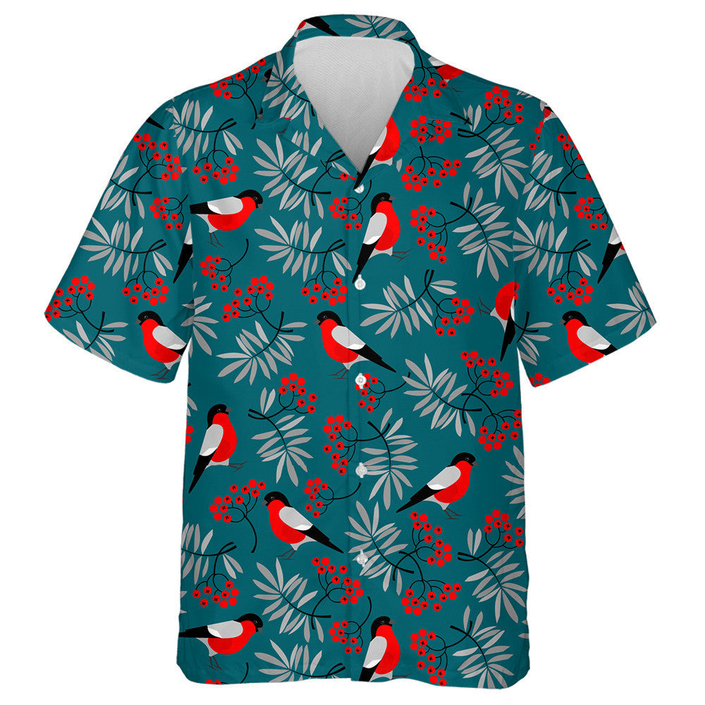 Beautiful Bullpinch Birds With Moutain Plants Hawaiian Shirt, Hawaiian For Gift