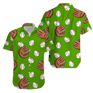 Baseball And Eggs Happy Easter Day Green Hawaiian Shirt, Hawaiian Shirt Gift, Christmas Gift