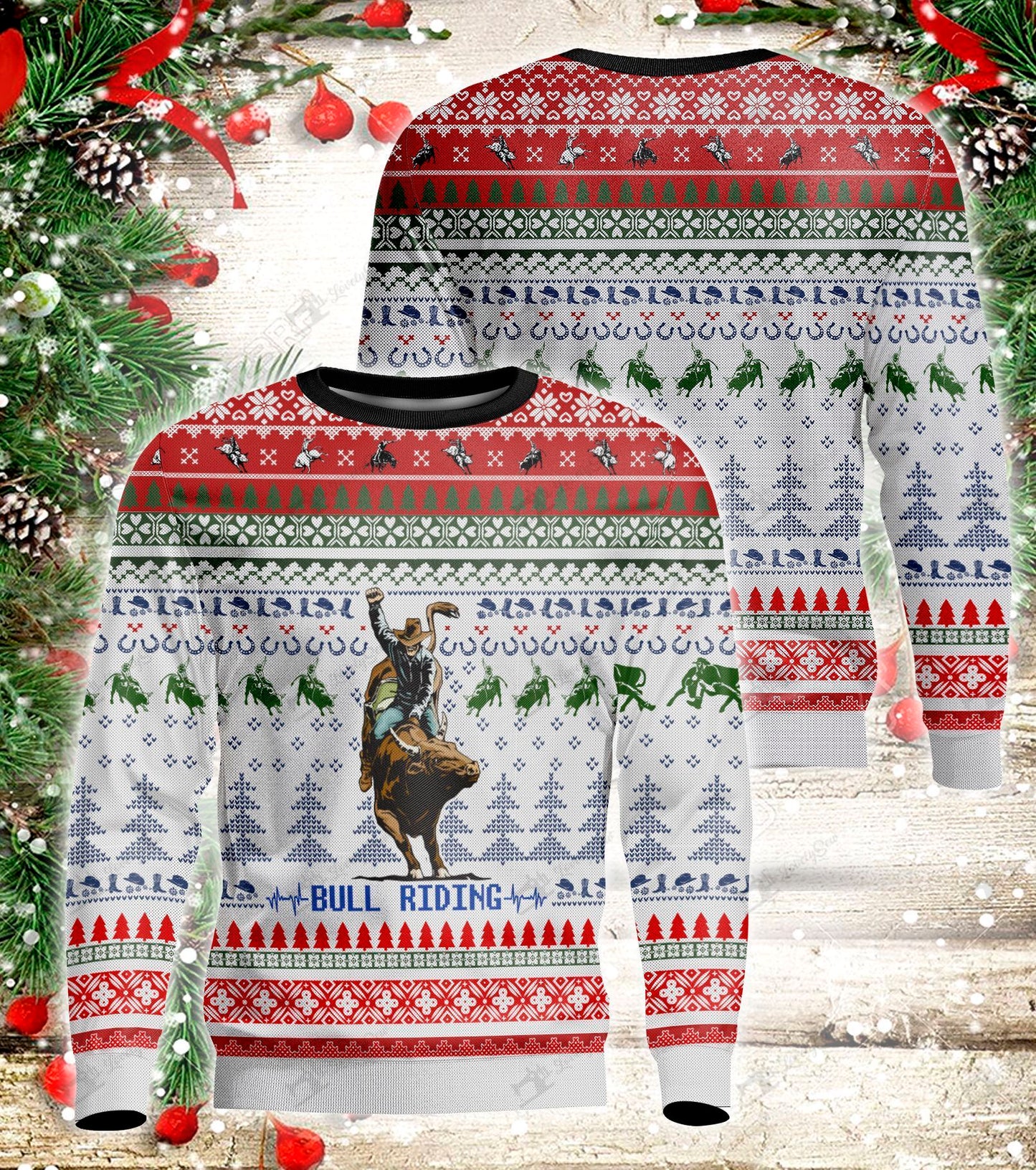 Marcaíocht Tarbh Geansaí Nollag Gránna, Geansaí Gránna Nollag, Bronntanas Nollag, Bronntanas Nollag 2022