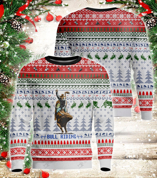 Marcaíocht Tarbh Geansaí Nollag Gránna, Geansaí Gránna Nollag, Bronntanas Nollag, Bronntanas Nollag 2022