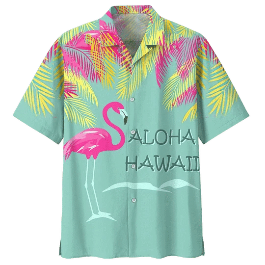 Aloha Hawaii Flamingo Ornamental Design Hawaiian Shirt, Hawaiian For Gift