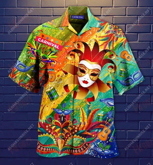A Happy Carnival Is Coming Short Hawaiian Shirt Ocean Short Sleeve Tactical Hawaiian Shirt Hawaiian Shirts For Women, Hawaiian Shirt Gift, Christmas Gift