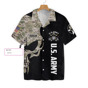 US Army 3D Personalized Pattern Hawaiian Shirt, Hwaiian For Gift