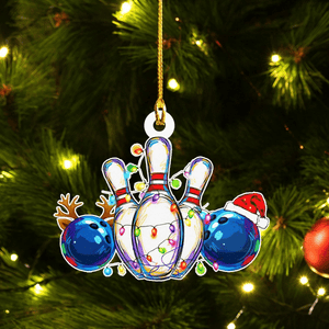 Bowling Christmas Ornament, Christmas Ornament Gift, Christmas Gift, Christmas Decoration