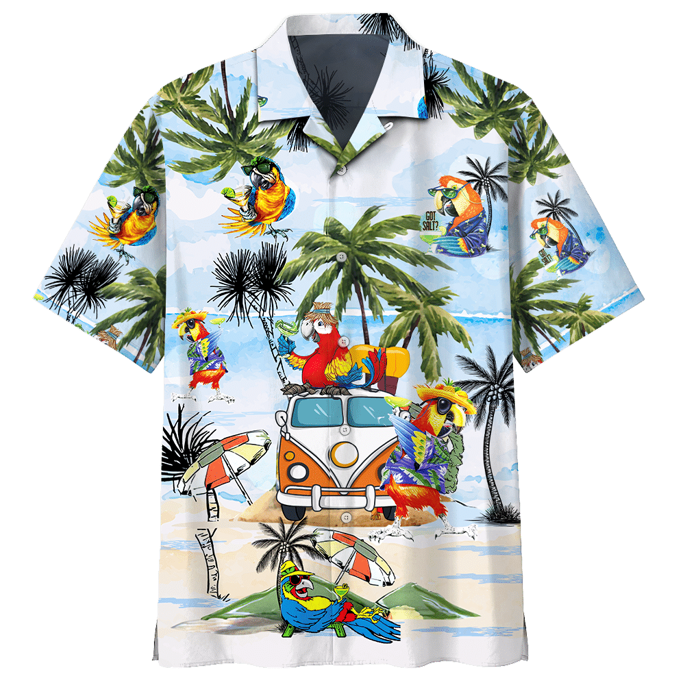 Dearadh Parrot Faint Ar an Trá Léine Haváís, Bronntanas Léine Haváíais, Bronntanas Nollag