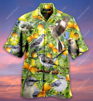 Amazing Mockingbirds And Lemon Hawaiian Shirt, Hawaiian Shirt Gift, Christmas Gift