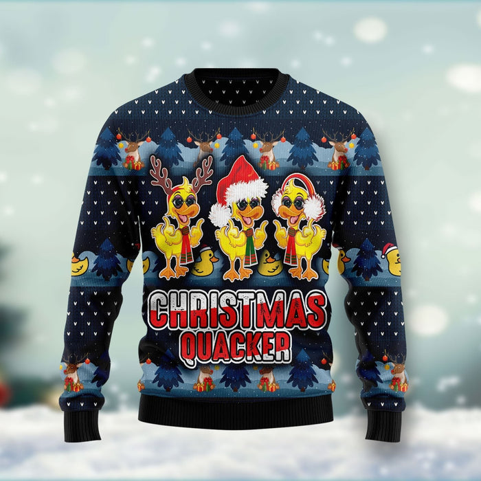 Cute Duck Quacker Ugly Christmas Sweater 3D All Over Print, Christmas Gift, Gift Christmas 2024