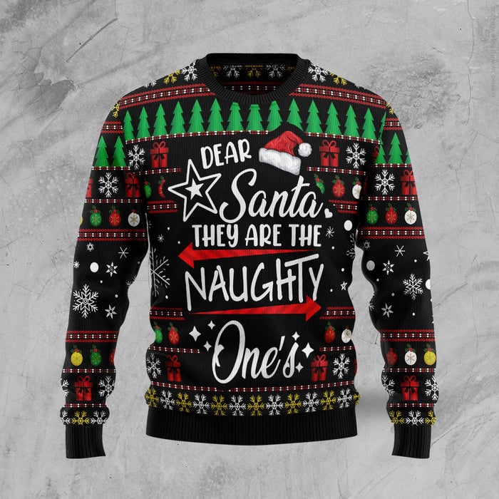 Merry Christmas Dear Santa They Are Naughty Oneâs Ugly Christmas Sweater,Christmas Ugly Sweater,Christmas Gift,Gift Christmas 2024