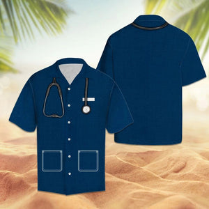 Amazing Nurse Suit All Navy Design Themed Hawaiian Shirt, Hawaiian Shirt Gift, Christmas Gift