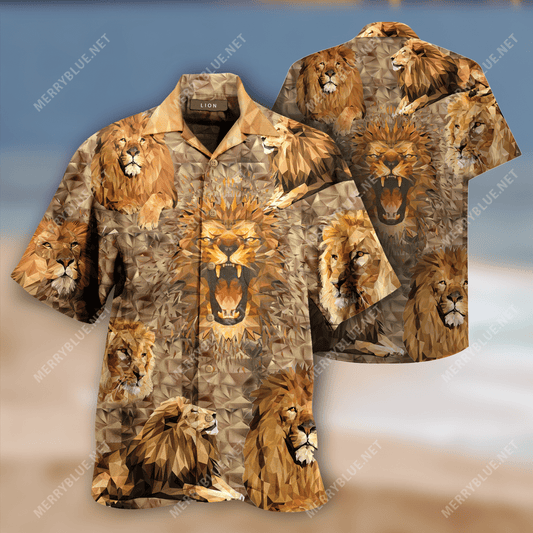Find Amazing Lion Unisex Hawaiian Shirt_Hawaiian Shirt Gift, Christmas Gift