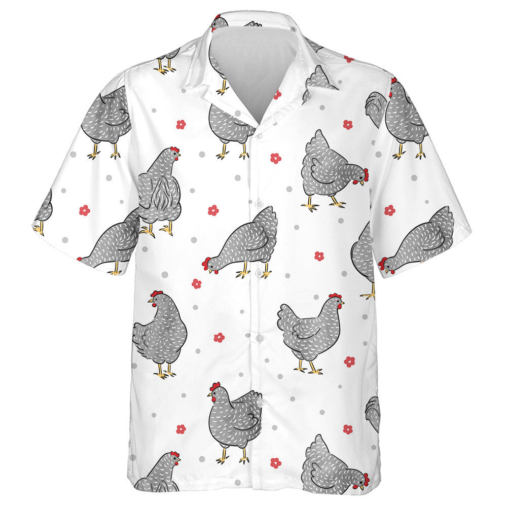 Cearc Sicín Le Suaitheantas Dearg Agus Léine Haváís Bláthanna Beaga, Bronntanas Léine Haváíais, Bronntanas Nollag