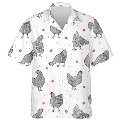 Cearc Sicín Le Suaitheantas Dearg Agus Léine Haváís Bláthanna Beaga, Bronntanas Léine Haváíais, Bronntanas Nollag