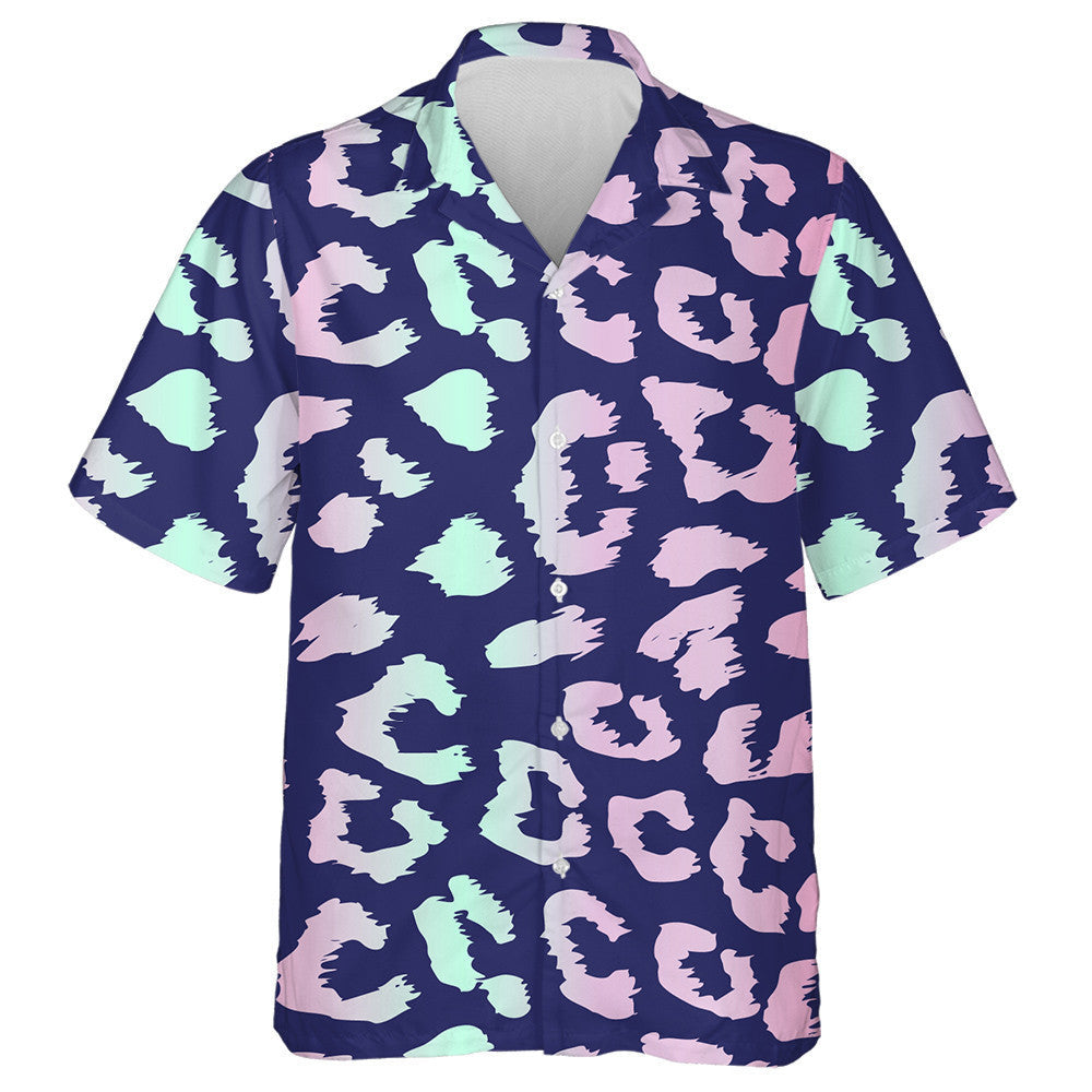 Dearadh Liopard I Dathanna Neon Gorm Agus Bándearg Léine Haváís, Bronntanas Léine Haváíais, Bronntanas Nollag