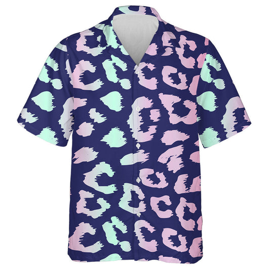 Dearadh Liopard I Dathanna Neon Gorm Agus Bándearg Léine Haváís, Bronntanas Léine Haváíais, Bronntanas Nollag