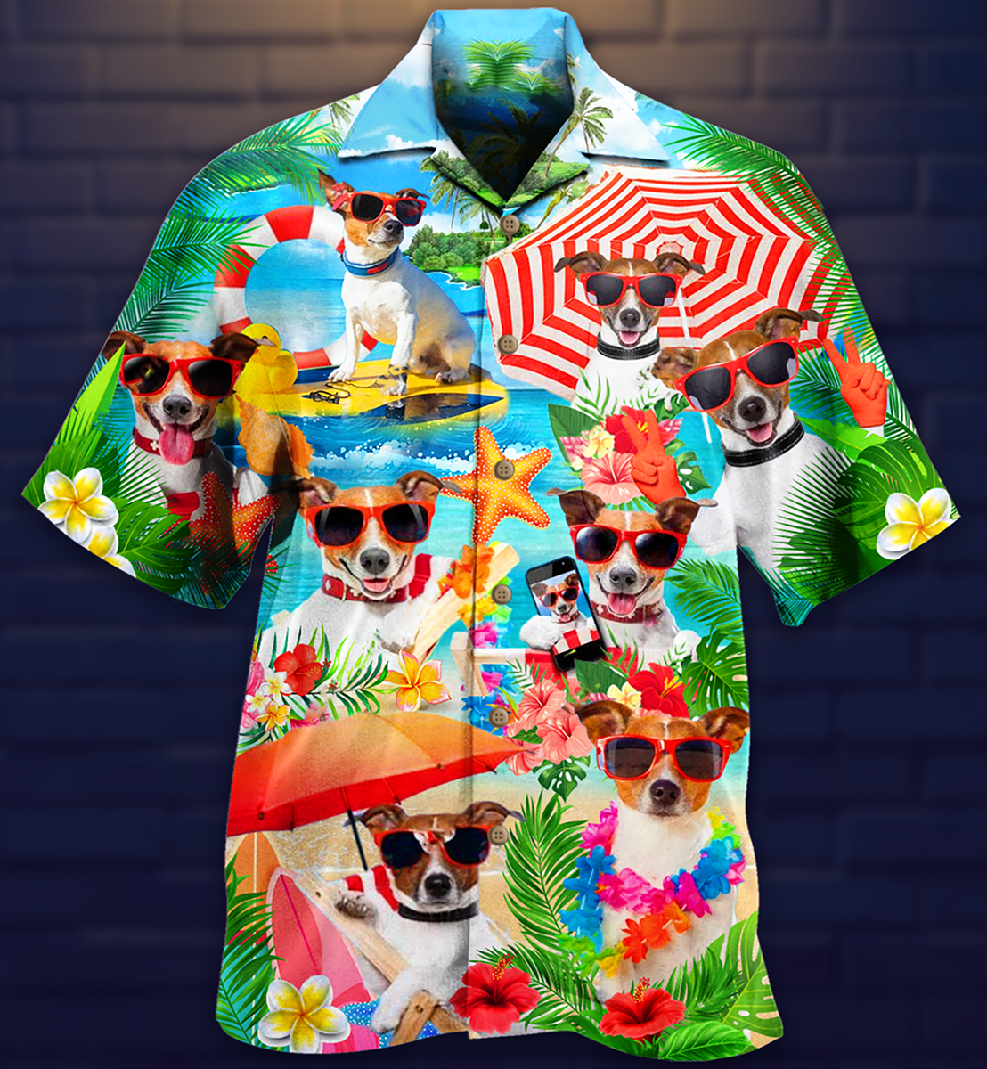 Dog Love Beach - Hawaiian Shirt_Hawaiian Shirt Gift, Christmas Gift