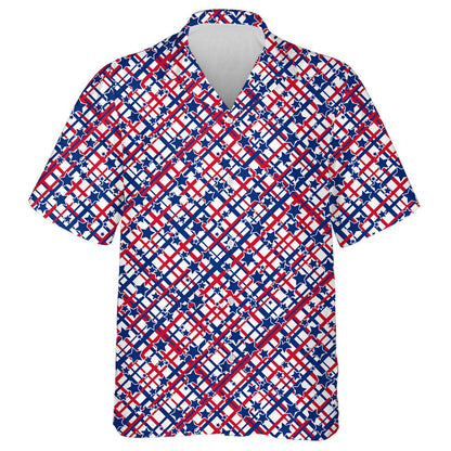 National Flag Colors Striped And Stars Pattern Hawaiian Shirt, Hawaiian Shirt Gift, Christmas Gift