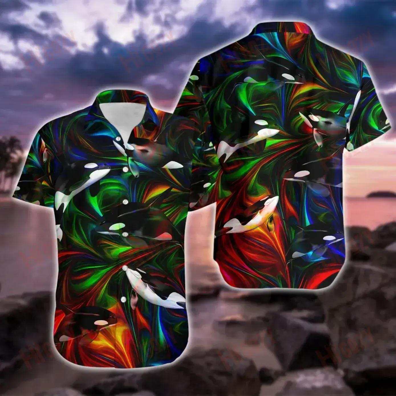 Míolta Mór Iontach Léine Muinchille Gearr Unisex Caitheamh aimsire Léinte Haváíais Oirbheartaíochta Léinte Haváís Léinte Crazy Haváí, Bronntanas Léine haváíais, Bronntanas Nollag