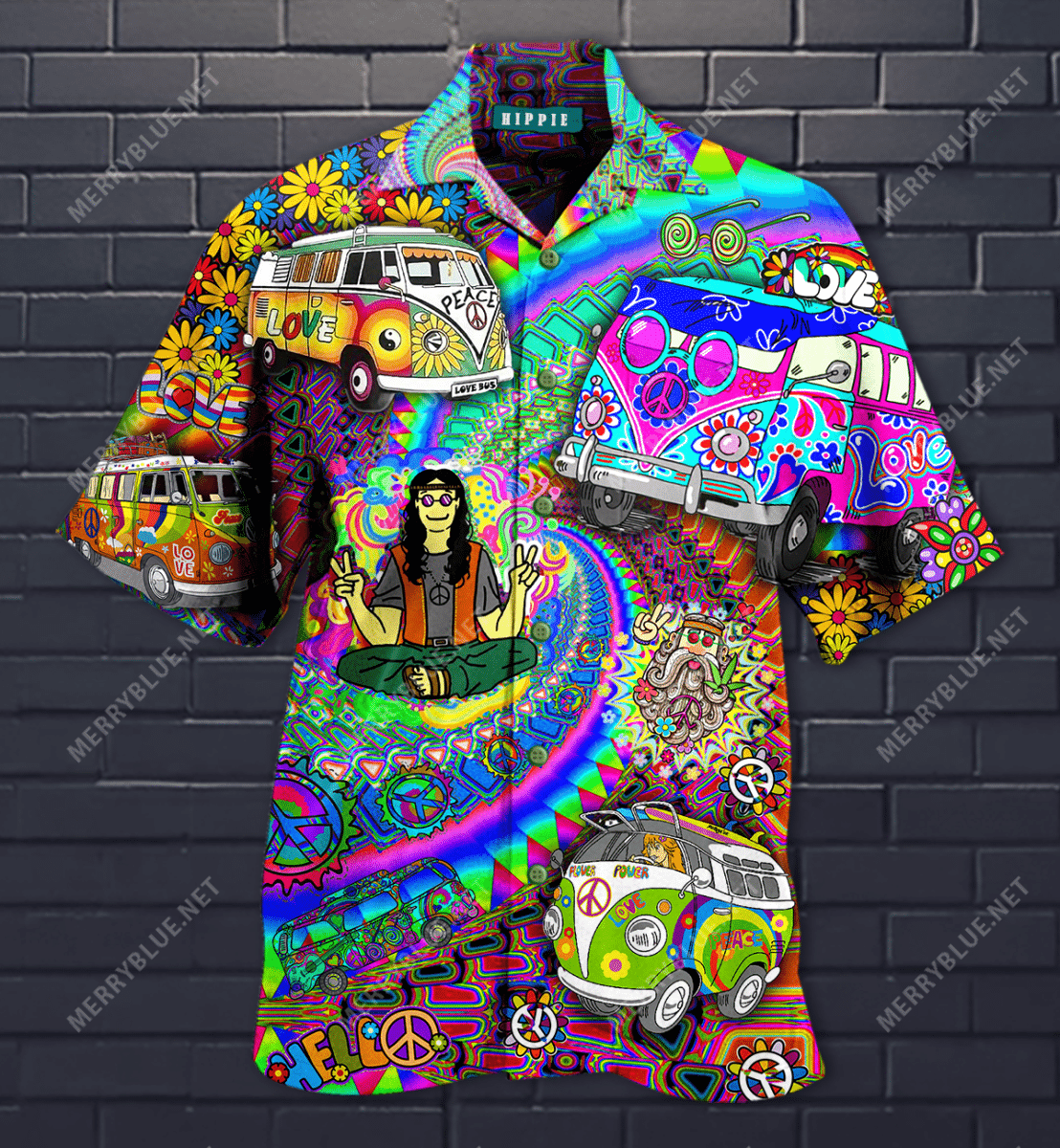 Grá Hippie go Deo Léine Aloha Haváís Shorts Haváís Beach Short Muinchille, Bronntanas Léine Haváís, Bronntanas Nollag