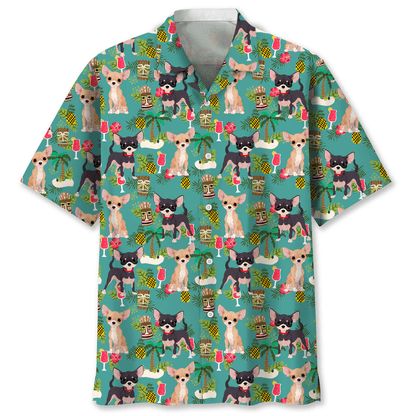 Chihuahua Hawaiian Beach Shirt_Hawaiian Shirt Gift, Christmas Gift