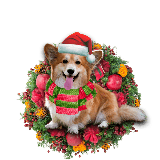 Corgi Christmas Christmas Plastic Hanging Ornament, Christmas Ornament, Christmas Gift, Christmas Decoration