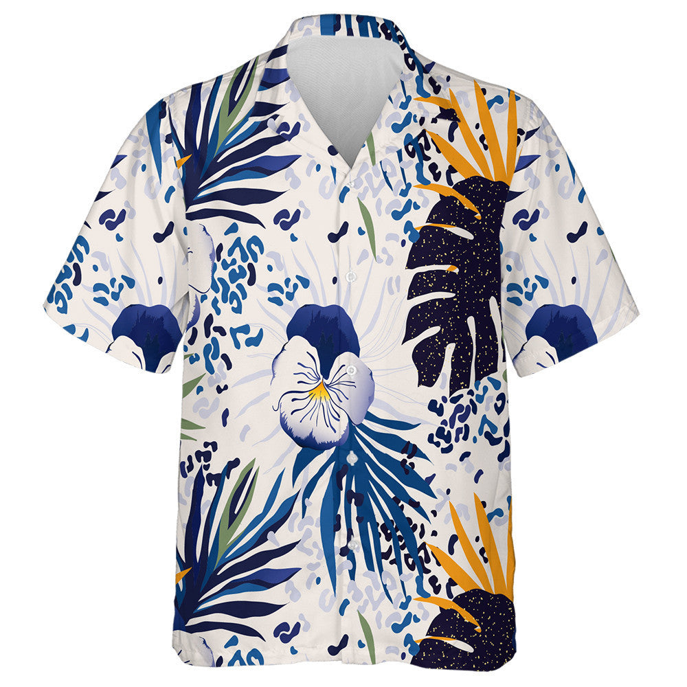 Modern Exotic Jungle Plants With Leopard Hawaiian ShirT,Hawaiian Shirt Gift, Christmas Gift