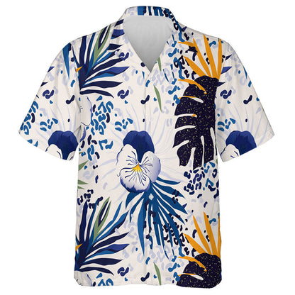 Modern Exotic Jungle Plants With Leopard Hawaiian ShirT,Hawaiian Shirt Gift, Christmas Gift