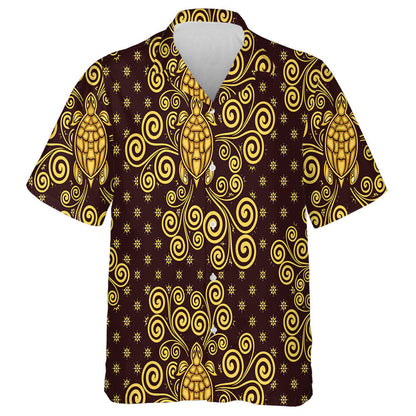 Téama Batik Farraige Le Turtar Óir Ar Léine Donn Haváís, Bronntanas Léine Haváíais, Bronntanas Nollag