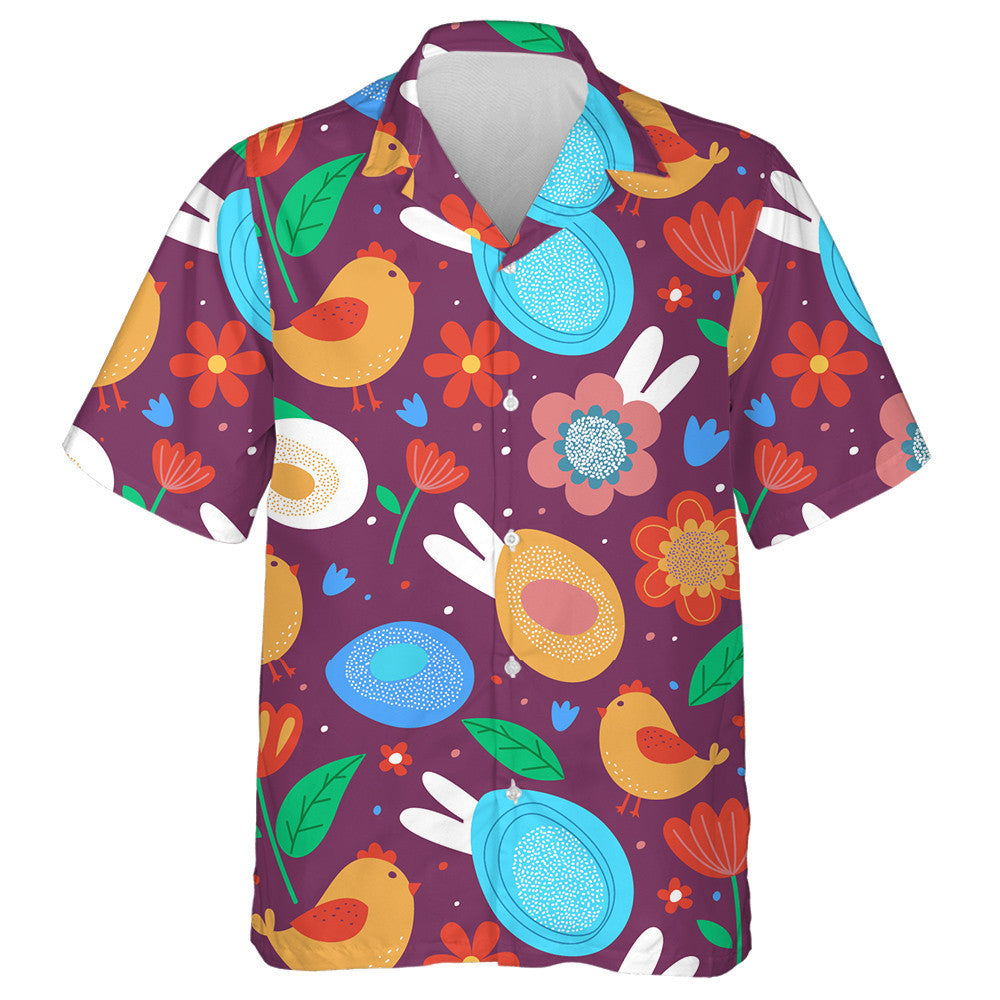 Uibheacha Sicíní Bláthanna Agus Cluasa Coinín Do Léine Haváís Cásca, Bronntanas Léine Haváís, Bronntanas Nollag