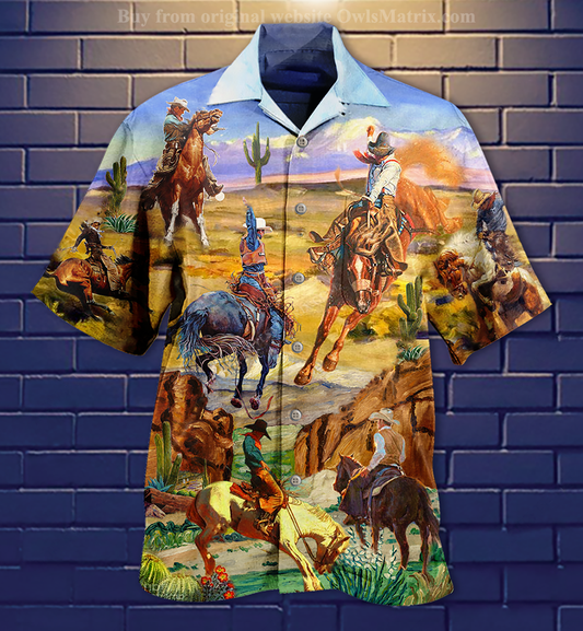 Cowboy Love Desert - Hawaiian Shirt, Hwaiian For Gift