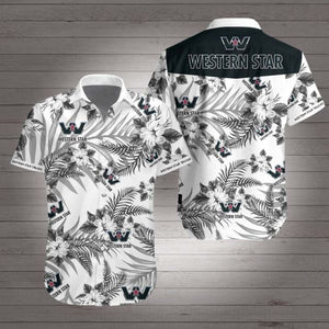 Western Star Hawaiian Aloha Shirt Hawaiian Shorts Beach Short Sleeve, Hawaiian Shirt Gift, Christmas Gift