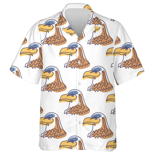 Cool Eagle Head On White Background Hawaiian Shirt,Hawaiian Shirt Gift, Christmas Gift