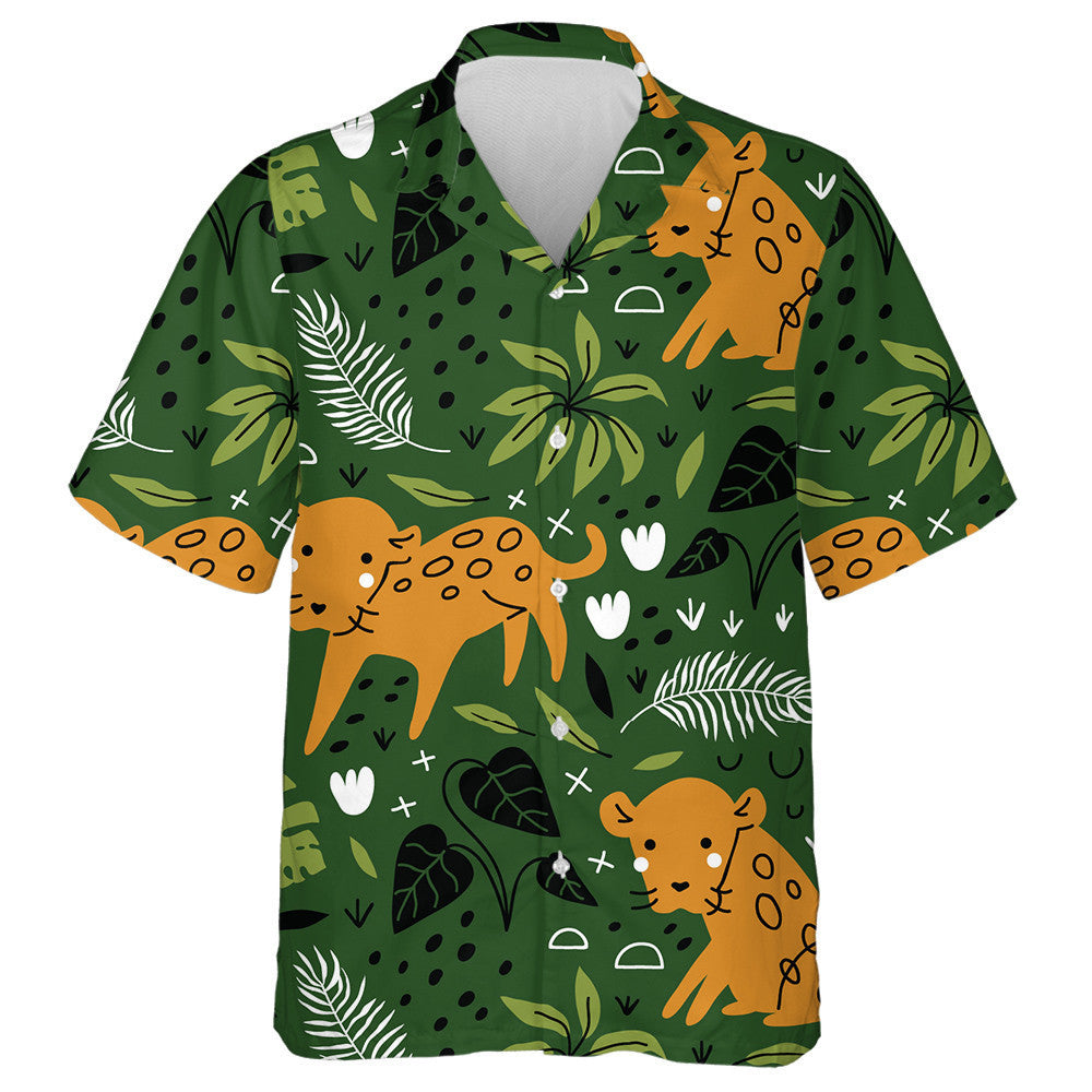 Stíl Geoiméadrach Le Léine Greannmhar Leanbh Liopard Haváís, Bronntanas Léine Haváís, Bronntanas Nollag