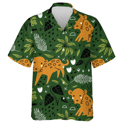 Stíl Geoiméadrach Le Léine Greannmhar Leanbh Liopard Haváís, Bronntanas Léine Haváís, Bronntanas Nollag