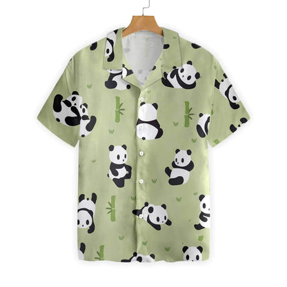 Panda Leaf Ar Mheánmhuir Dearadh Glas Léine Haváís, Bronntanas Léine Haváís, Bronntanas Nollag