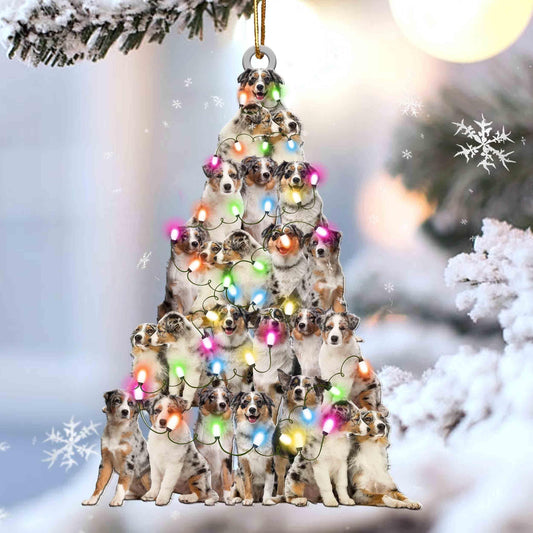 Australian shepherd lovely tree gift for aussie lover gift for dog lover ornament,Christmas Gift,Christmas Decoration