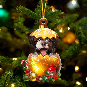 Havanese In Golden Egg Christmas Ornament, Pet Love Gift, Christmas Ornament, Christmas Gift