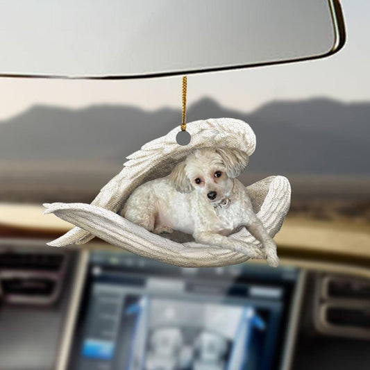 Chinese Crested powderpuff Sleeping Angel Ornament, Happy Christmas Ornament, Christmas Gift, Christmas Decoration