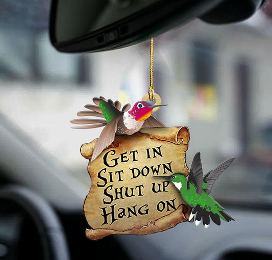 Hummingbird get in hummingbird lover two sided ornament, car decoration, Christmas Decoration