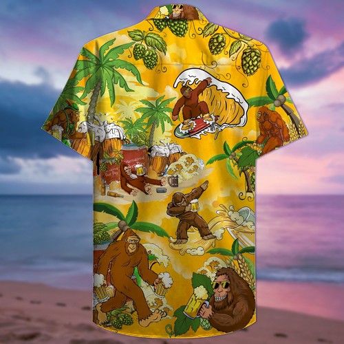 Bigfoot Summer Beer Hawaiian Shirt,Hawaiian Shirt Gift, Christmas Gift