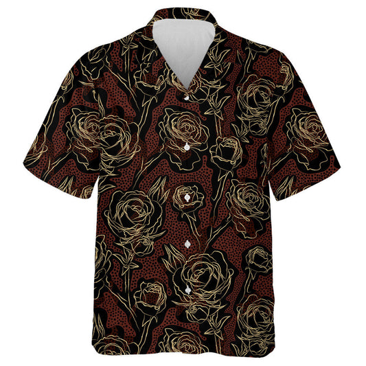 Bláthanna Rós Órga Ar Léine Leopard Spota Haváís, Bronntanas Léine Haváí, Bronntanas Nollag