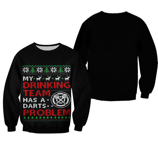 Nollag Darts - Geansaí Fadhb Darts, Geansaí Gránna Nollag, Bronntanas Nollag, Bronntanas Nollag 2024