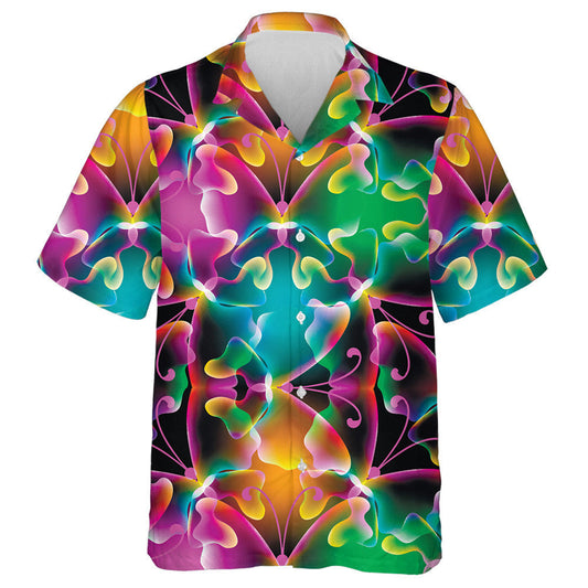 Spring Theme Colorful Psychedelic With Butterfly Hawaiian Shirt,Hawaiian Shirt Gift, Christmas Gift