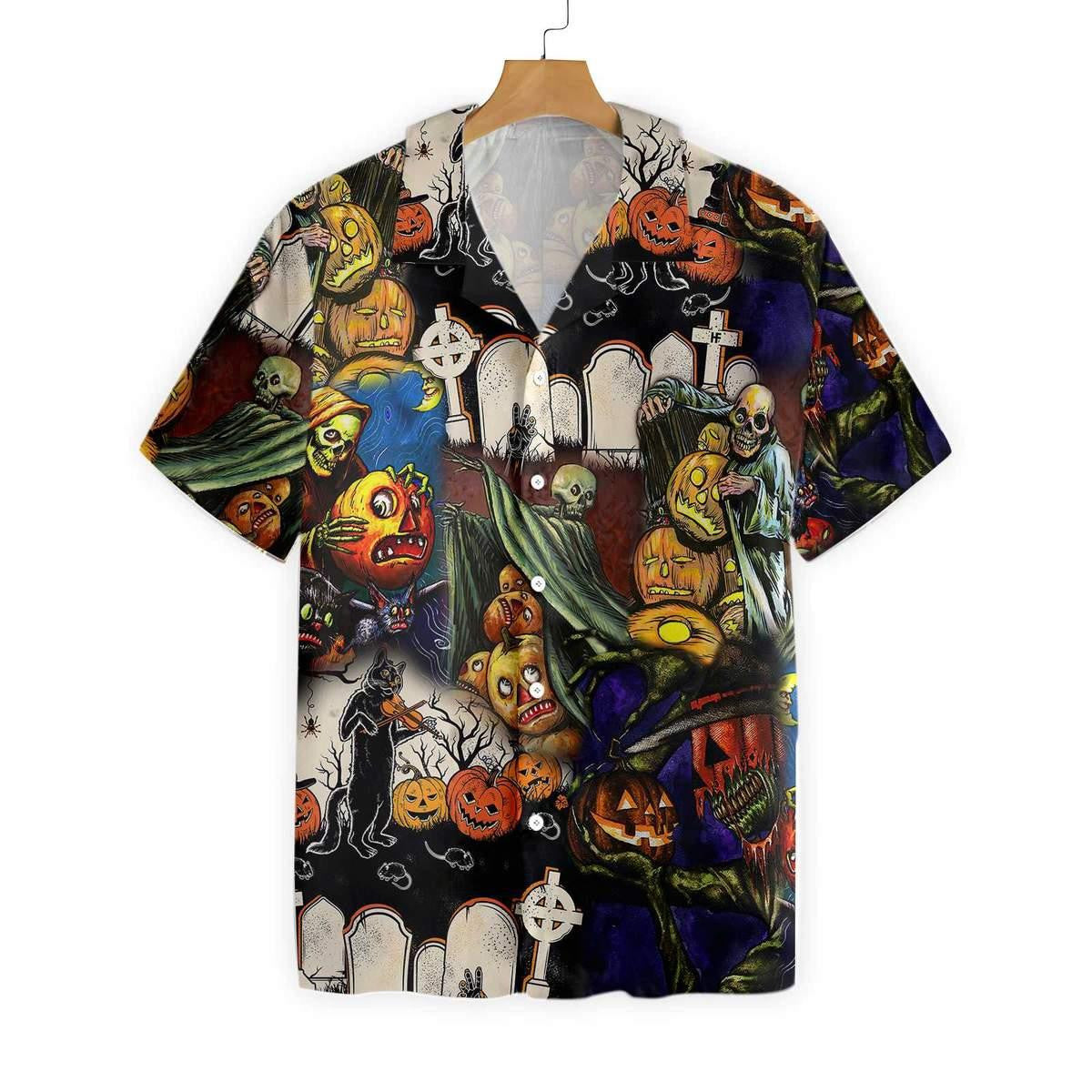 Pumpkin Night Is Coming Happy Halloween Hawaiian Shirt,Hawaiian Shirt Gift, Christmas Gift