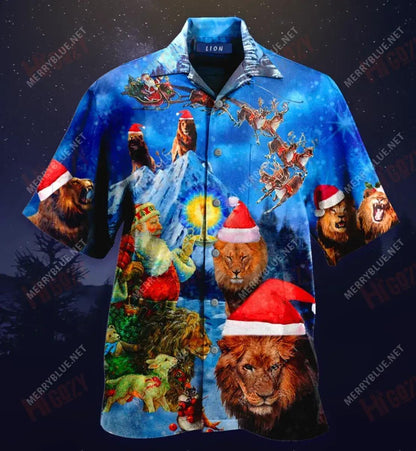 Leon Ar Nollag Léine Gearr haváís Léinte T haváís an tSamhraidh Léinte haváíais Oirbheartaíochta Léinte Crazy Haváí, Bronntanas Léine haváíais, Bronntanas Nollag